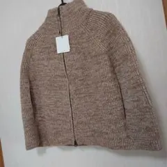 美品 1 ノンネイティブ 肉厚 ノーカラー ドライバーズニット 
