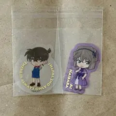 名探偵コナン　江戸川コナン　灰原哀　ダイカット ステッカー