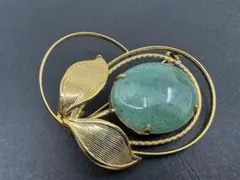 M6986 天然石　ブローチ　ヴィンテージ アクセサリー