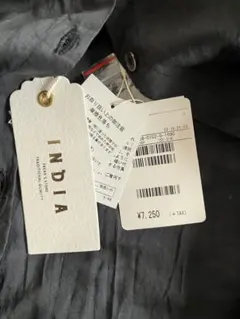 新品タグ付き freaks store インド ボイルシャツ ワンピース F 黒