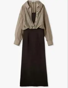 スナイデル　シャツドッキングサテンワンピ SWFO234121 レディース