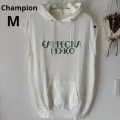 Champion チャンピオン　フード付きノースリーブトップス　パーカー　M