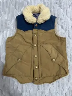 【Denim Dungaree】子供服 ダウンベスト 裏起毛 サイズ100