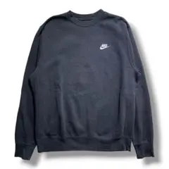 F1771　【即購入OK】　NIKE　ワンポイントトレーナー　M　ブラック