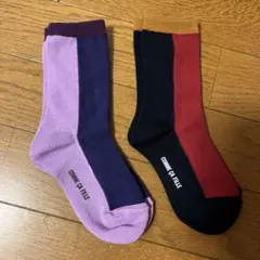 COMME CA FILLE 靴下 2足セット バイカラー