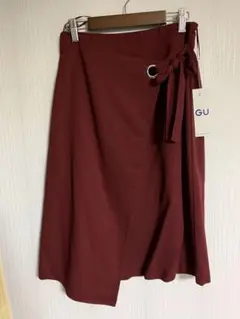 GU ラップスカート ボルドー
