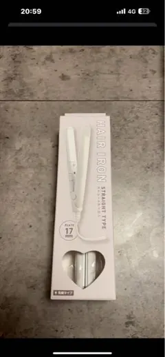 ミニストレートヘアアイロン　新品未使用　軽量　ホワイト