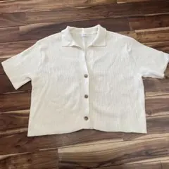 LOWRYS FARM 半袖ニット カーディガン