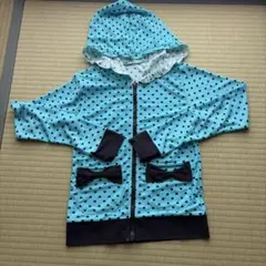 水色 ハート模様 ラッシュガード　130サイズ