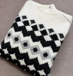 【美品】￼90s EDDIE BAUER ノルディックセーターハイネック　L