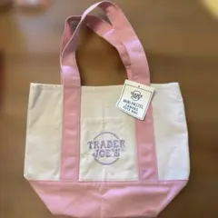 TRADER JOE'S ミニトートバッグ ピンクベージュ