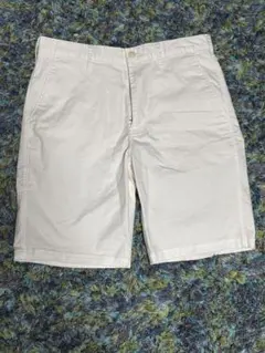ホワイト ショートパンツ メンズ レディース ハーフパンツ 美品 GU