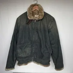 JOHNBULL ジョンブル デニムフライトジャケット ボア 裏起毛 防寒