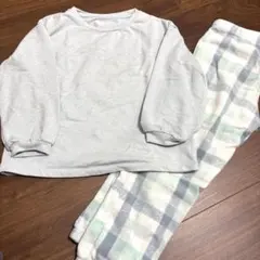 フリース　パジャマ　水色