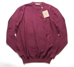新品 クルチアーニ Cruciani 鹿の子編み コットン クルーネック ニットのサムネイル