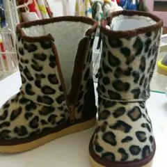 No.199閉店セール値下げいたしました。ヒョウ柄ムートンブーツ