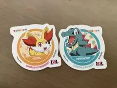 ポケモン サーティワン ステッカー （フォッコ&ワニノコ）