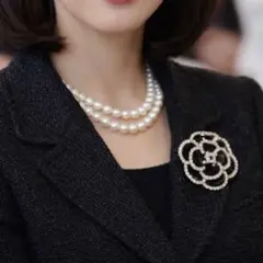 ブローチ コサージュ カメリア ブラックオケージョン　大人　残り2点