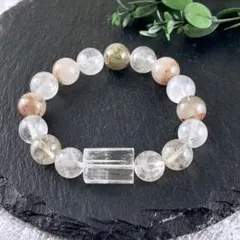 ガネッシュヒマール産水晶タンブル&ヒマラヤクォーツブレス