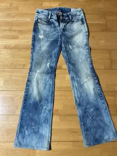 希少 DIESELディーゼル LOUVELYローライズ フレアデニム W24