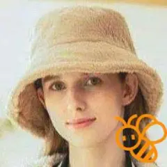 ●バケットハット　レディース　ボア　ベージュ　ストリート　ゴルフ　帽子　韓国　冬