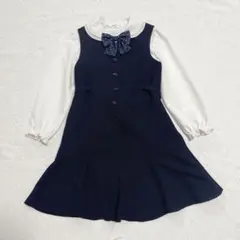 ショパン フォーマル ワンピース キッズ 130㎝　女の子 ネイビー