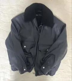 ZARA ブラック シェルパ襟ジャケット