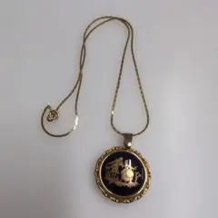 ヴィンテージ　リモージュキャッスル　ペンダント