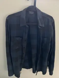 POLO JEANS COMPANY 長袖シャツ L 青黒チェック