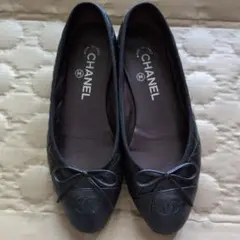 CHANEL シャネル バレエシューズ ブラック 361/2Cのサムネイル