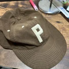 Polo ブラウン Pロゴ キャップ