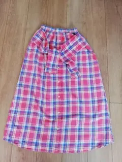 アズール　ロングチェックスカート