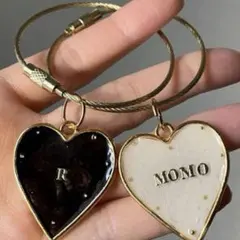 キーホルダー　キーチャーム　レジン　イニシャル　お名前