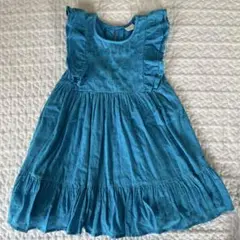 NEXT 刺繍入り青ワンピース