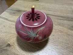 エミールガレ風蓋付き小物入れ (ボンボニエール）パープル 花柄