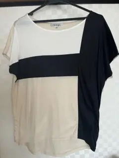 INDIVI バイカラー 半袖Tシャツ 38