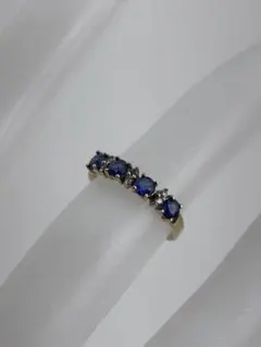タンザナイト ハーフエタニティ リング フリーサイズ オーバル S925