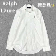 極美品 ポロラルフローレン リネンシャツ ボタンダウン ポニー