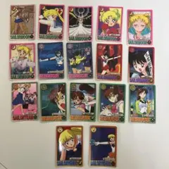 セーラームーンカード　バンダイ　1994年　キラカード　ノーマルカード　17枚