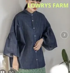 LOWRY'S FARM デニム 七分袖ブラウス　ゆったり