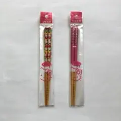 ハローキティデザインの竹箸 2セット