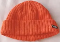 VANS オレンジ ニット帽 FREE 53cm