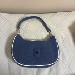 希少　Polo by Ralph Lauren ショルダーバッグ ブルーY2K