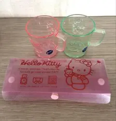 Hello Kitty カップ2個　ピンクケースセット