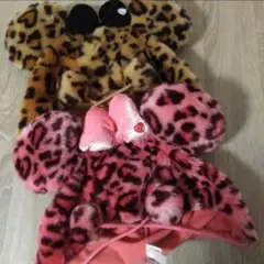 ディズニー ヒョウ柄 ファンキャップ　ペアセット