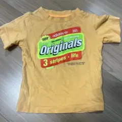 adidas 蛍光オレンジ Tシャツ 古着 90size