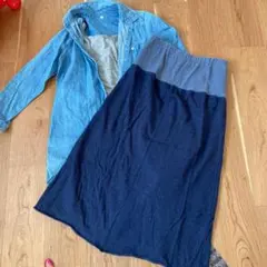 無印良品デニムシャツワンピ？チュニック？☆rose budスカート