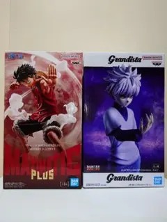 438.ワンピース　HUNTERXHUNTER　キルア　ルフィ　最新プライズ２体