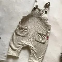 MAKE YOUR DAY スウェット サロペットカーキー 80