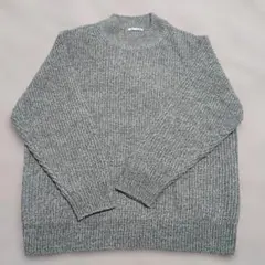 GU グレー ニット セーター クルーネック タートルネック XL